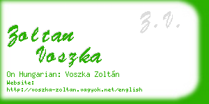 zoltan voszka business card