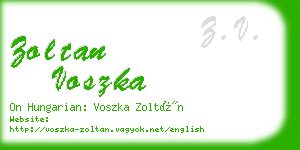 zoltan voszka business card